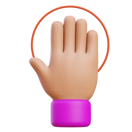 Touch Hold 2 Hand Gesture  3D Icon