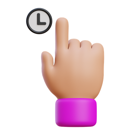 Touch Hold Hand Gesture  3D Icon