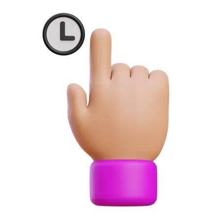 Touch Hold Hand Gesture  3D Icon