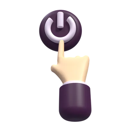 Touch Power Hand  3D Icon