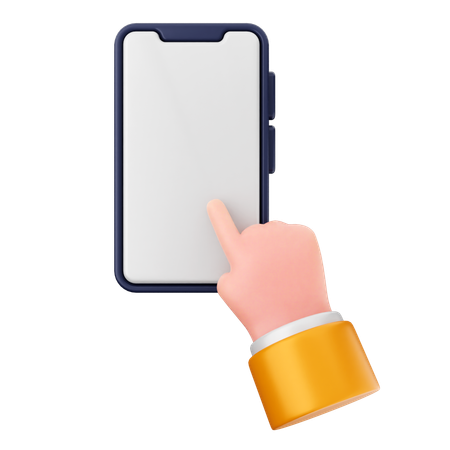 スマートフォンをタッチする  3D Icon