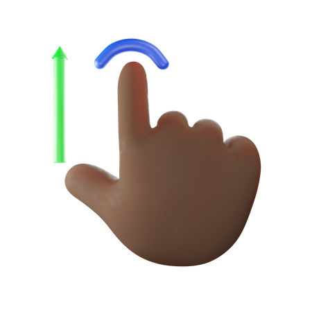 Touch Swipe Up  3D Illustration