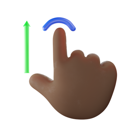 Touch Swipe Up 3D Illustration