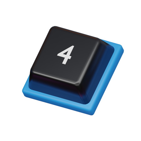 Touche numéro 4  3D Icon