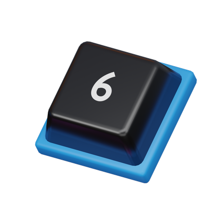 Touche numéro 6  3D Icon