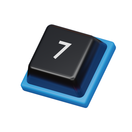 Touche numéro 7  3D Icon
