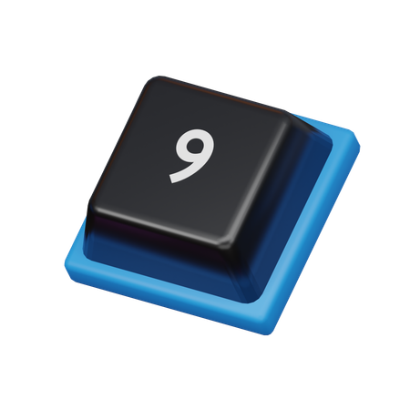 Touche numéro 9  3D Icon