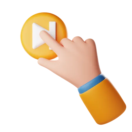 Toucher le geste de la main vers l'avant  3D Icon