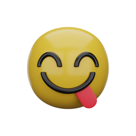 Tounge Out Smiley 3D Illustration