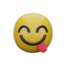tounge out smiley 3d logo