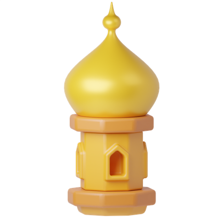 Tour de mosquée dorée  3D Icon