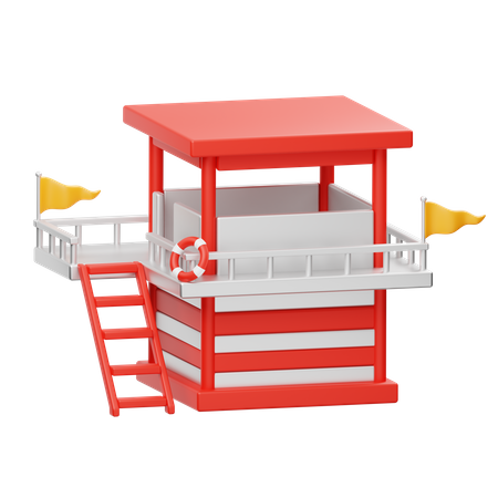Tour de sauveteur  3D Icon