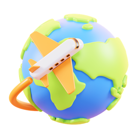 Tour du monde  3D Icon