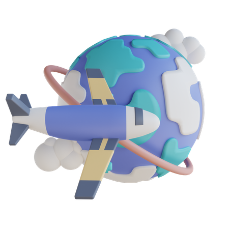 Tour du monde  3D Illustration