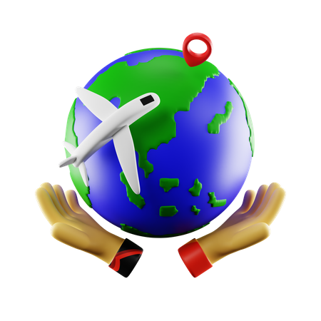 Tour du monde  3D Icon