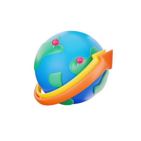 Tour du monde  3D Icon