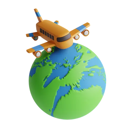 Tour du monde  3D Icon