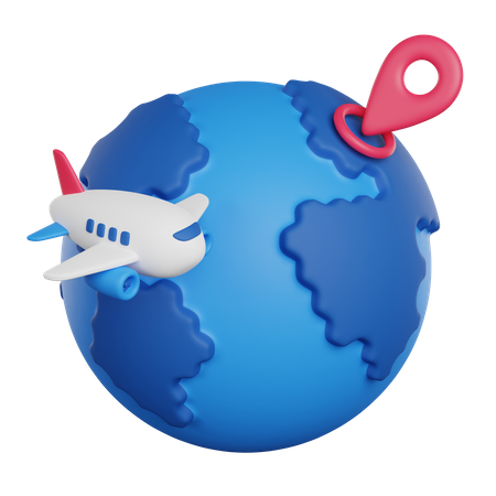 Tour du monde  3D Icon