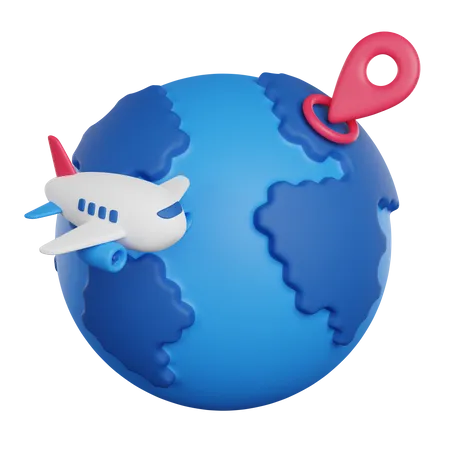 Tour du monde  3D Icon