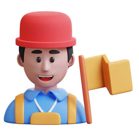 Tour Guide  3D Icon