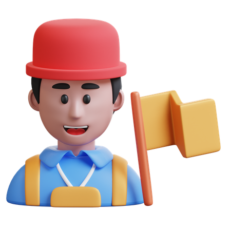 Tour Guide  3D Icon