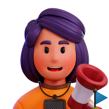 Tour Guide  3D Icon