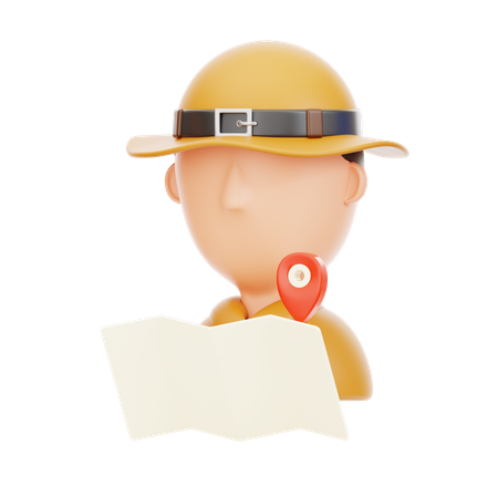 Tour Guide  3D Icon