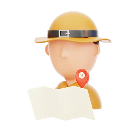 Tour Guide  3D Icon