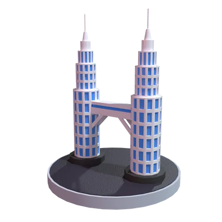 Tours jumelles  3D Illustration