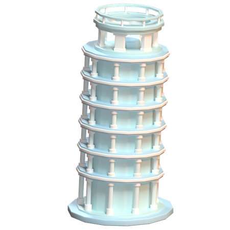 La tour penchée de Pise  3D Icon