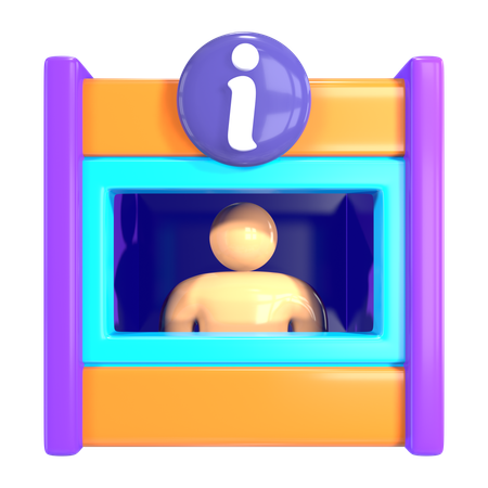 観光案内所  3D Icon