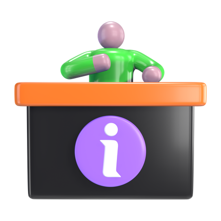 観光案内所  3D Icon
