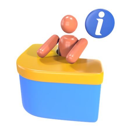 観光案内所  3D Icon