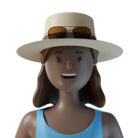 Tourist Woman  3D Icon