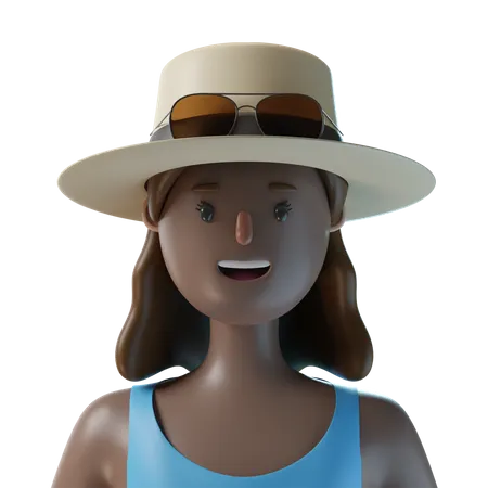 Tourist Woman  3D Icon