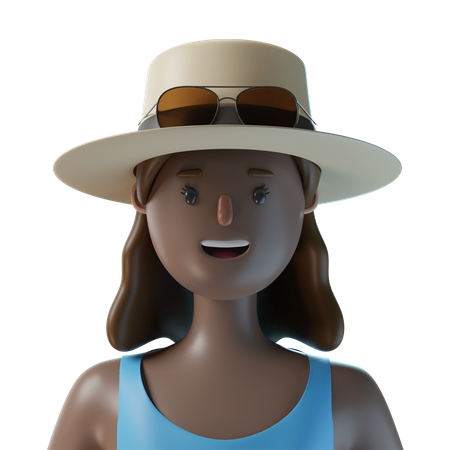 Tourist Woman 3D Icon