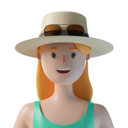 Touristin  3D Icon