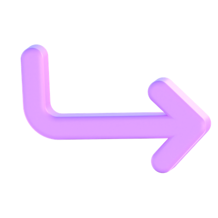 Tourner à droite  3D Icon