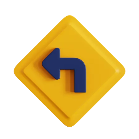 Tourner à gauche  3D Icon