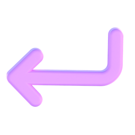 Tourner à gauche  3D Icon