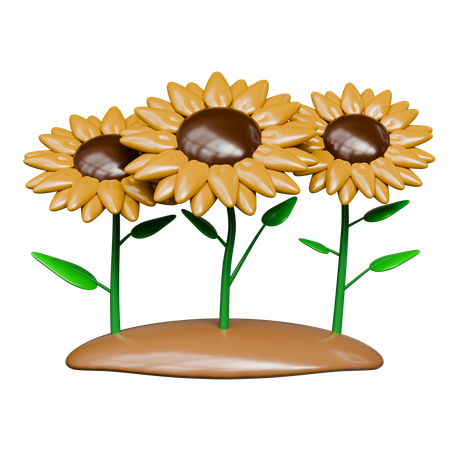 Jardin de tournesols  3D Icon