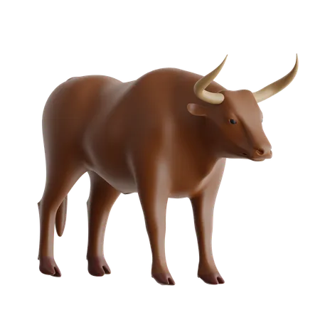 Touro de rodeio  3D Icon