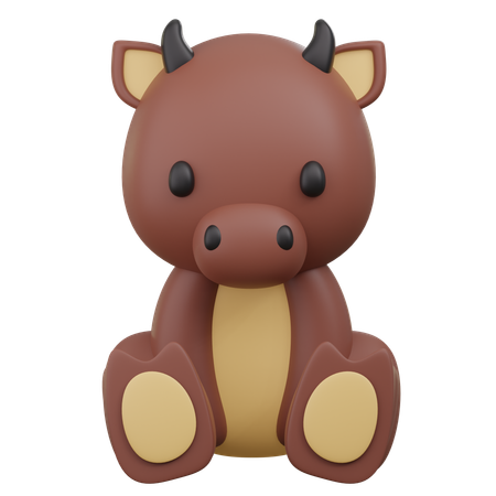 Touro fofo  3D Icon