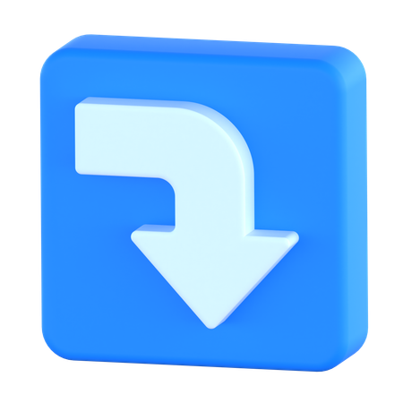 Tout en bas  3D Icon