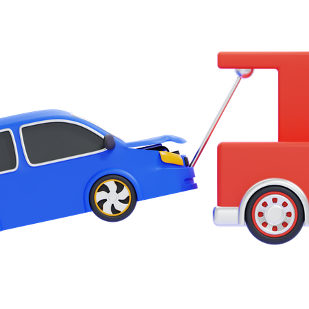 Towed Car  3D Icon