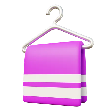 Hanging Laundry Towel 3 D Illustration 3D Icon