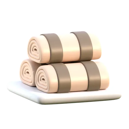 Towels 3 D Spa Beauty Icon 3D Icon