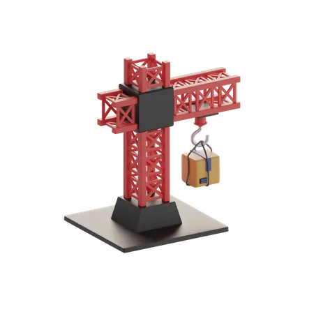 Tower Crane With Boxes  3D Icon