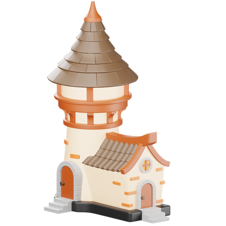 Tower House  3D Icon