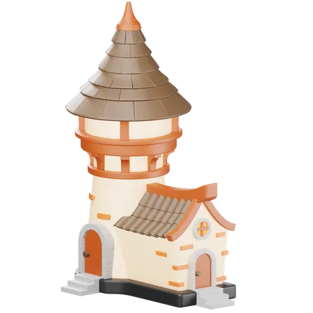 Tower House  3D Icon